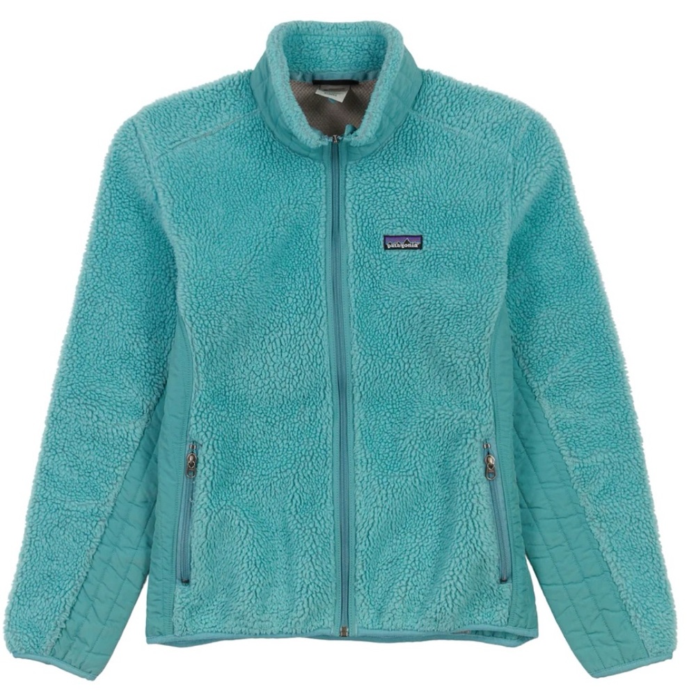 Women’s Patagonia Retro-X Fair Aqua Turquoise Fleece Zip‎ Up Jacket